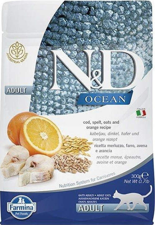 Ocean Düşük Tahıllı Morina Balıklı Yetişkin Kedi Maması 300 Gr