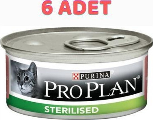 Sterilised Somonlu Yetişkin Kedi Konservesi 6x85 Gr