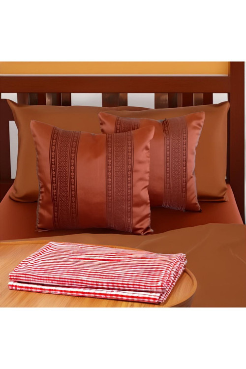 Premium Klasik - Minimal Tarçın Dekoratif 2`Li Kırlent Seti