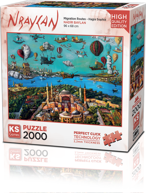 Puzzle 2000 Parça Nbaylan Migration Routes-Hagia Sophia