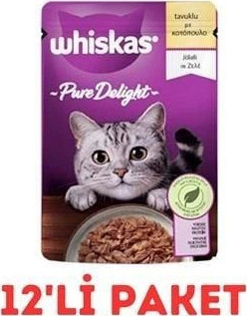 Pouch Pure Delight Jöle İçinde Tavuklu Yetişkin Kedi Konservesi 85gr 12'Li Paket