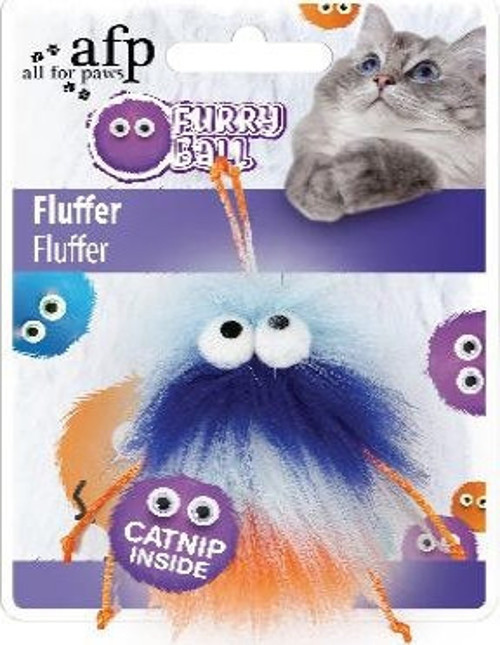 Furry Ball - Tüylü Renkli Fare Oyuncak Turuncu