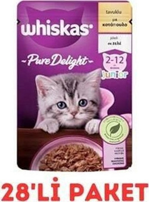 Pure Delight Tavuklu Yavru Kedi Maması 85 gr 28'Li Paket