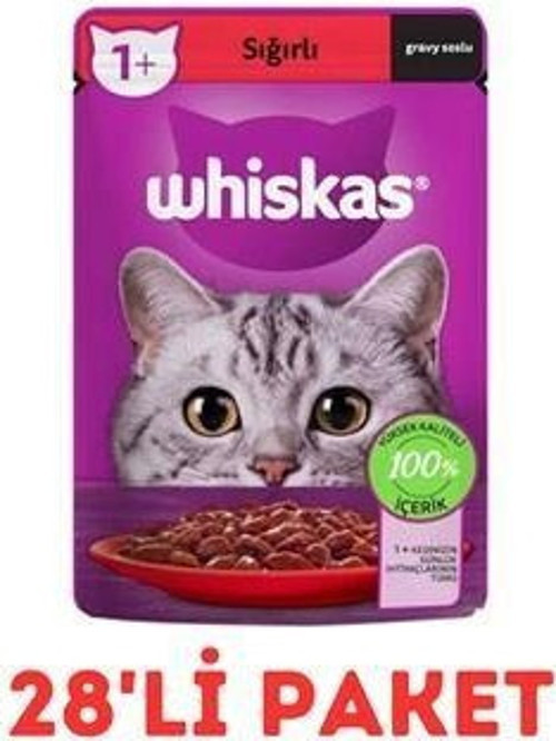 Sığır Etli Pouch Kedi Maması 85 Gr 28'Li Paket