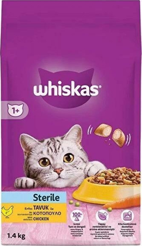 Tavuklu Kısırlaştırılmış Kedi Maması 1.4 Kg