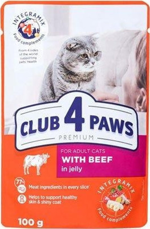 Premium Jöleli Dana Etli Pouch Konserve Kedi Maması 100 Gr