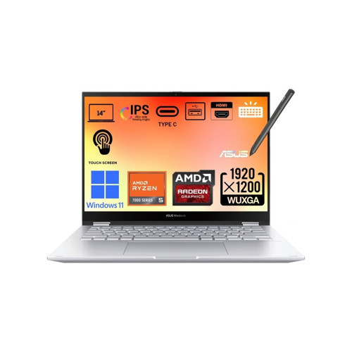 Vivobook S 14 Flip Amd Ryzen 5 7430U 8gb 1tb SSD 60hz Wuxga 14.0" Fhd Windows 11 Home Taşınabilir Bilgisayar TN3402YA-LZ