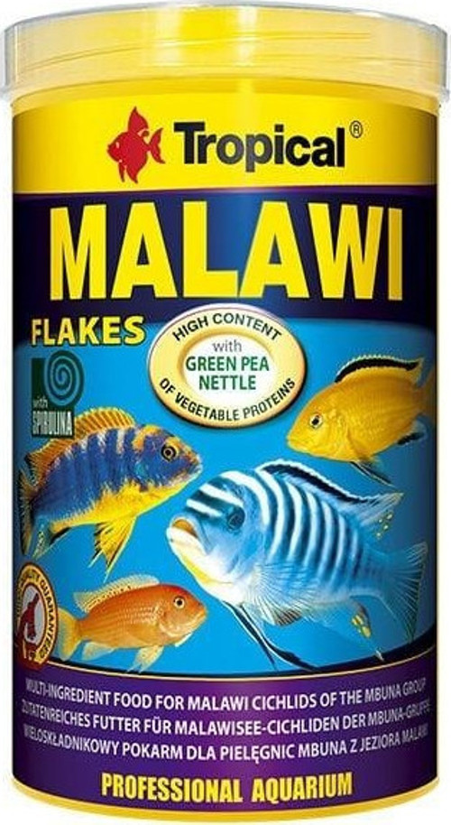 Malawı Flakes Malawı Cichlid Balıkları için Pul Balık Yemi 250 Ml 50 Gr