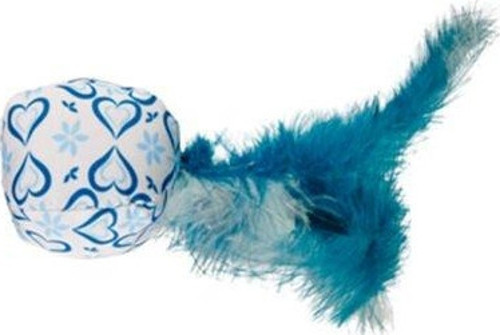 Mavi Tüylü Top Kedi Oyuncağı 12x5x16 cm - KONG