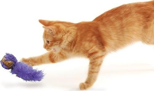 Kedi Peluş Kuyruklu Mantar Oyun Topu 19cm