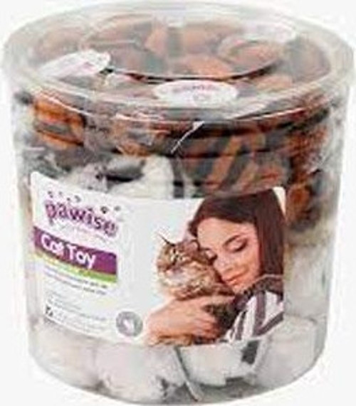 Kedi Oyuncağı Desenli Top 60 Adet Kutulu