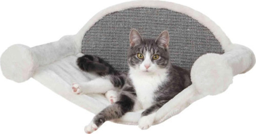 Kedi Hamak Duvara Montaj 54X28X33Cm Beyaz Gri