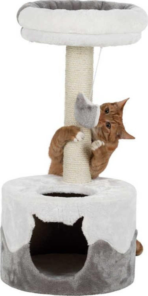 Kedi Tırmalaması ve Evi 71cm Beyaz Gri - KONG