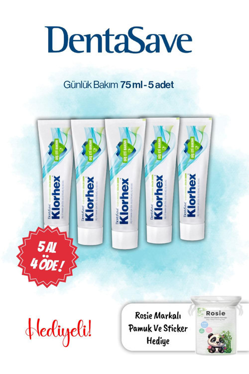 5 AL 4 ÖDE Klorhex Diş Macunu Günlük Bakım 75 ml ve Rosie