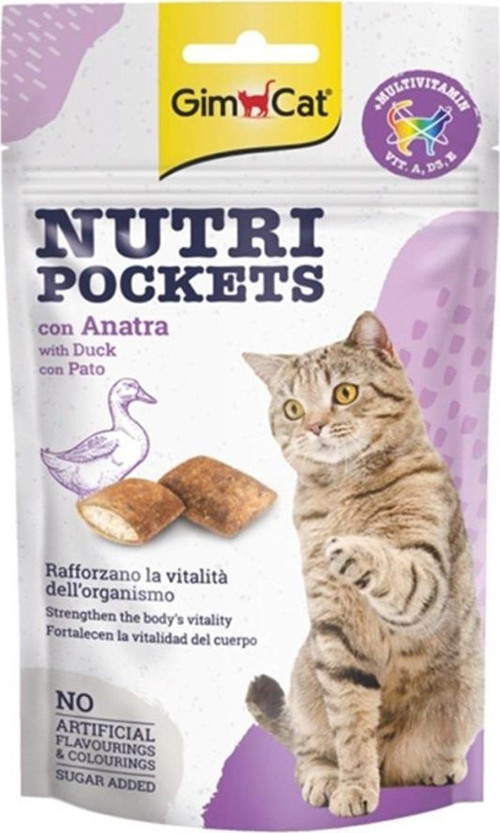 Nutripockets Ördekli _ Multivitaminli Kedi Ödülü 60Gr