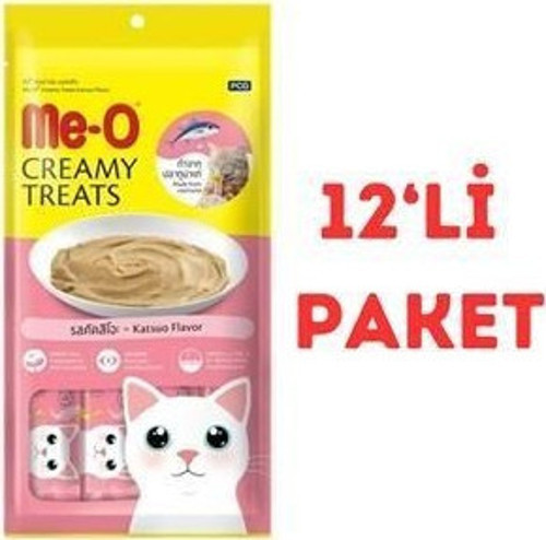 Creamy Çizgili Orkinos Balıklı Sıvı Kedi Ödülü 4x15 Gr 12'Li Paket