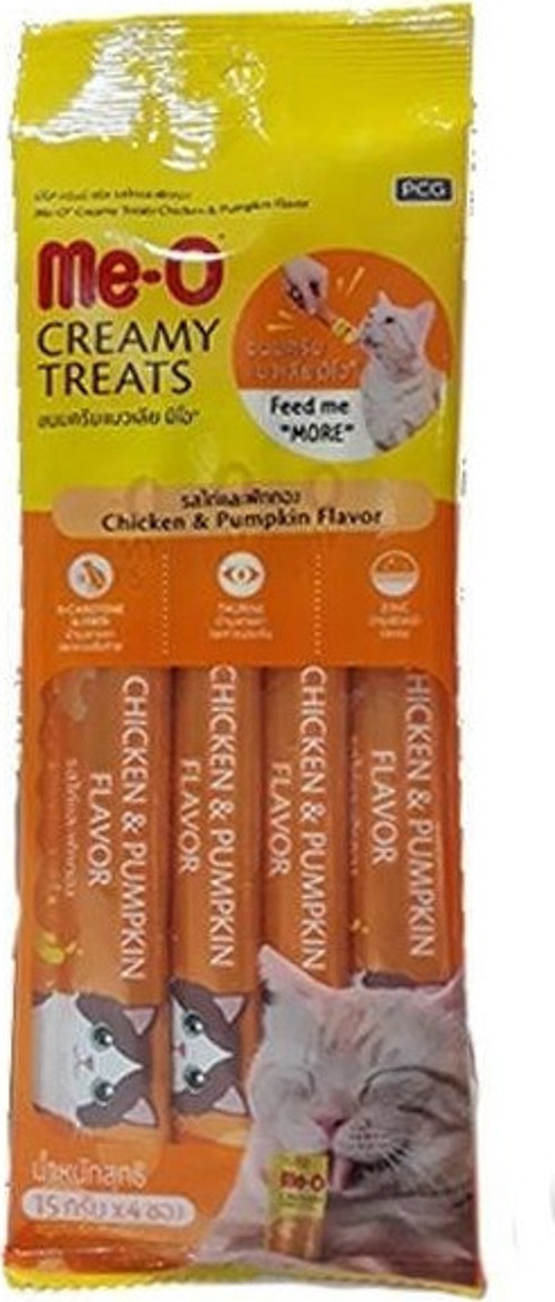 Meo Creamy Tavuk ve Bal Kabağı Lezzetli Kedi Ödül Maması 4x15 Gr