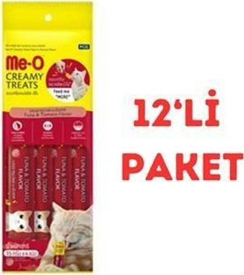 Creamy Ton Balıklı ve Dometesli Sıvı Kedi Ödülü 4X15 Gr 12'Li Paket