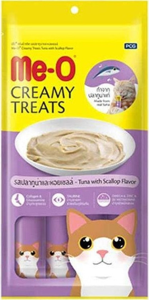 Meo Kremalı Ton Balık ve Deniz Taraklı Kedi Sıvı Ödül Maması 4x15 Gr