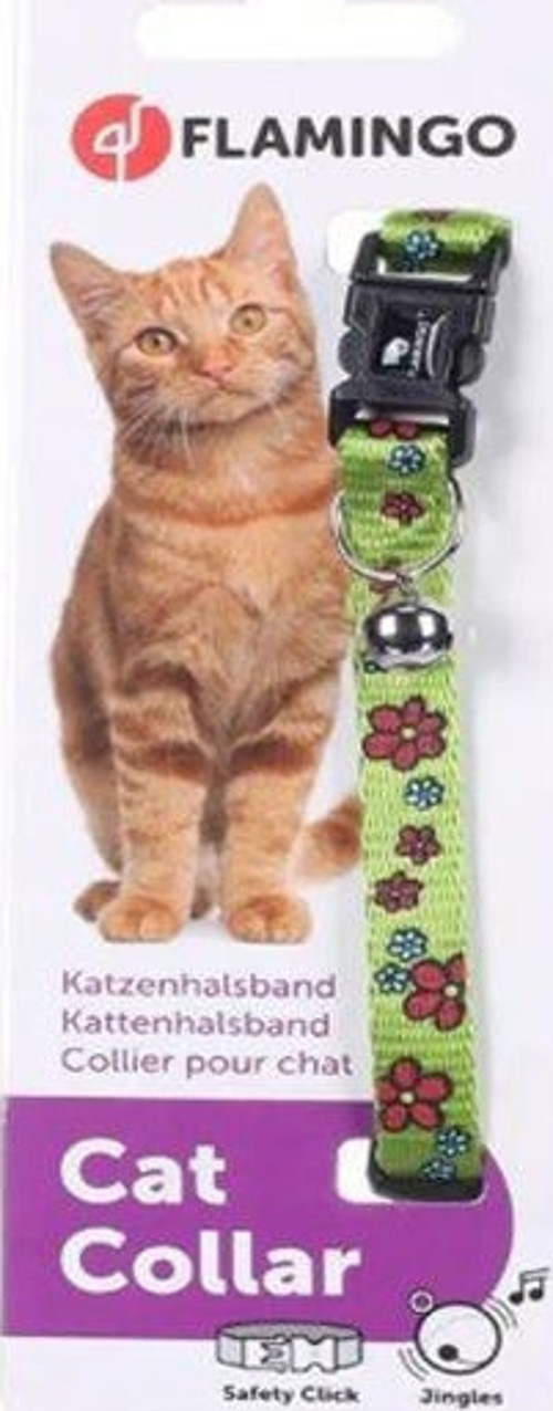 Çiçekli Kedi Boyun Tasması Yeşil 30 cm - KONG