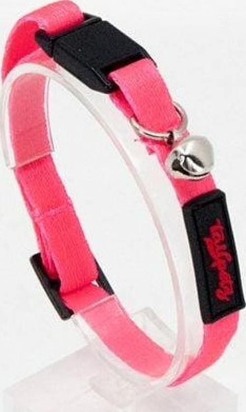 Kilitli Çıngıraklı Ayarlanabilir Kedi Boyun Tasması Pembe 22-30 Cm
