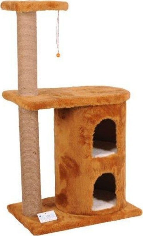 S03 İki Yuvalı Kedi Tırmalama Kahve 103 Cm