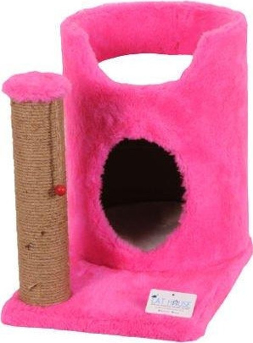 S04 Oval Yuvalı Kedi Tırmalama Pembe 47 Cm