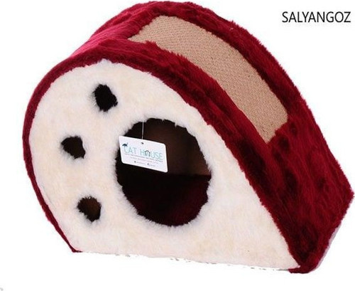 Y03 Salyangoz Kedi Tırmalama Kırmızı 30 Cm