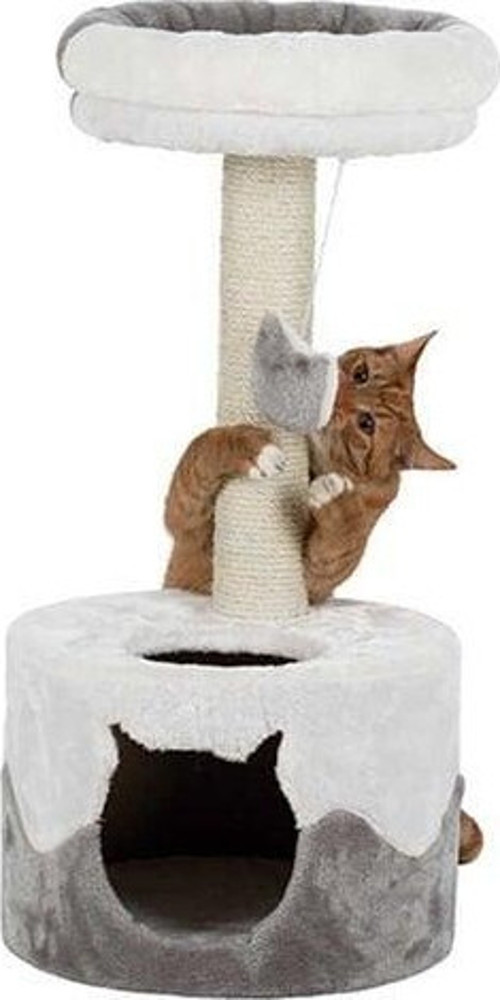 Kedi Tırmalaması Ve Evi, 71 cm, Beyaz/Gri