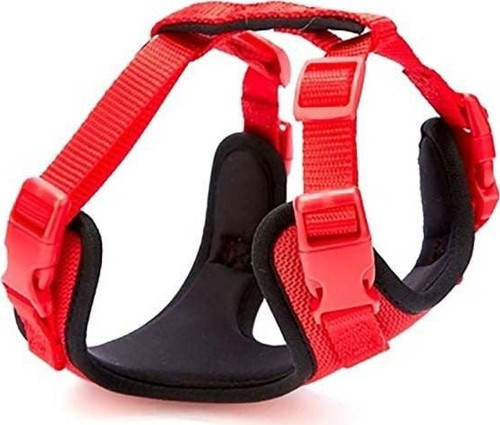 Havalı Dokuma Köpek Göğüs Tasması Xsmall Kırmızı 1.5x35-45 Cm
