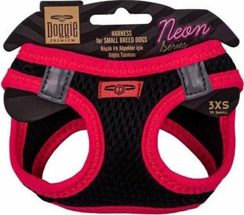 Havalı Dokuma Neon Küçük Irk Köpek Göğüs Tasması Xxxsmall Pembe 22-26 Cm
