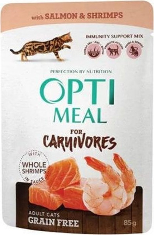 Tahılsız Somonlu ve Karidesli Konserve Yetişkin Kedi Maması 85 Gr