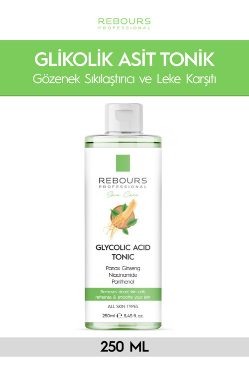 Glycolic Asit Tonik 250 Ml – Niacinamide, Ginseng, Aloe Vera Ve Allantoin Cilt Yenileyici Tonik