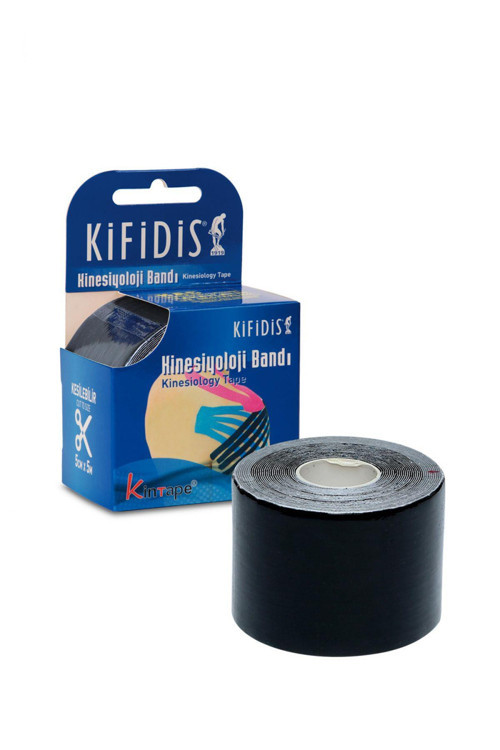 Kinesiyoloji Bandı Kesilebilir 5 cm x 5 m Siyah / Black