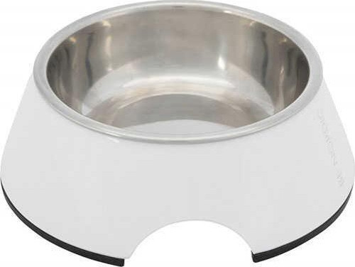Köpek Mama ve Su Kabı Melamiv ve Çelik 0.2Lt Beyaz - KONG