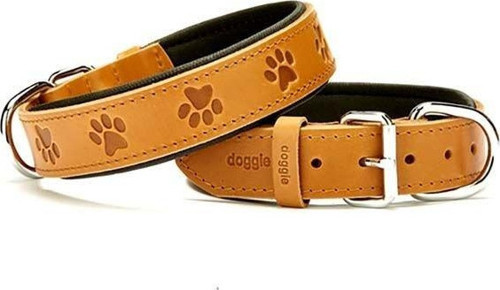 Comfort Deri Pati Desenli Köpek Boyun Tasması Large Camel 3.5x52-60 Cm - KONG