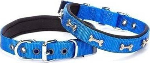 Comfort Dokuma Kemikli Köpek Boyun Tasması Medium Mavi 2x35-40 Cm