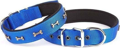 Comfort Dokuma Kemikli Köpek Boyun Tasması Medium Mavi 3x42-50 Cm