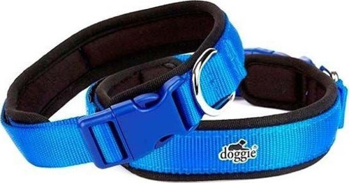 Havalı Dokuma Köpek Boyun Tasması Medium Mavi 2x35-45 Cm - KONG