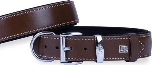 Konfor Deri Köpek Boyun Tasması Large Kahverengi 3.5x52-60 Cm