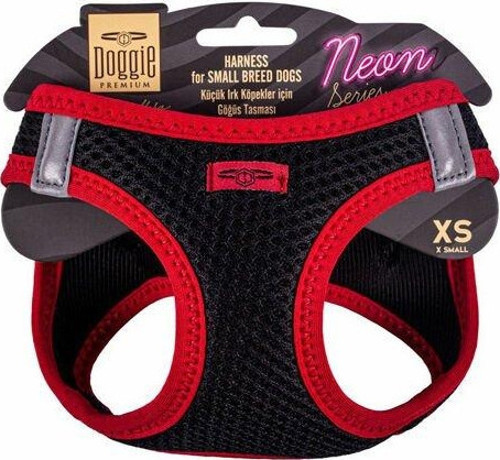 Havalı Dokuma Neon Küçük Irk Köpek Göğüs Tasması Xsmall Kırmızı 30-34 Cm