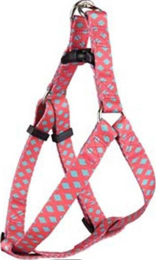Üçgen Sue Köpek Göğüs Tasması Pembe-Yeşil 35-50x1.5 Cm - KONG