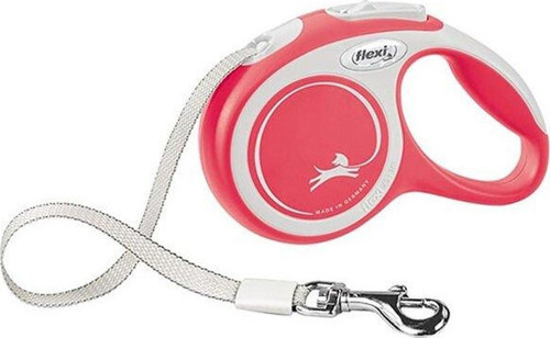 New Comfort Şerit Otomatik Gezdirme Tasması (M) 5M Kırmızı