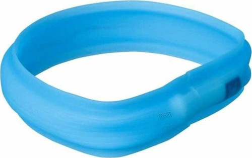 Işıklı Köpek Tasması M-L:50cm 30mm, Mavi-KONG