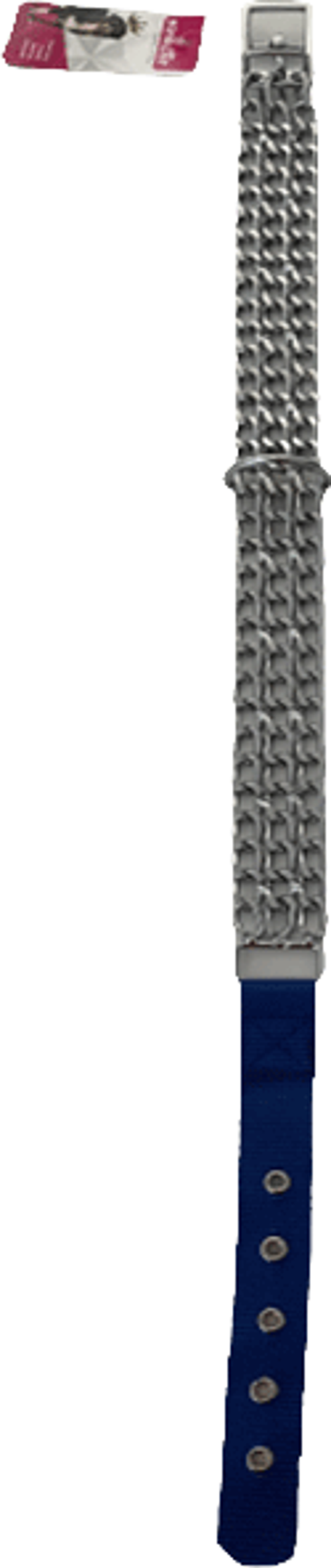 3 Lü Zincir Köpek Boyun Tasması Mavi 2.5mm 58 Cm - KONG