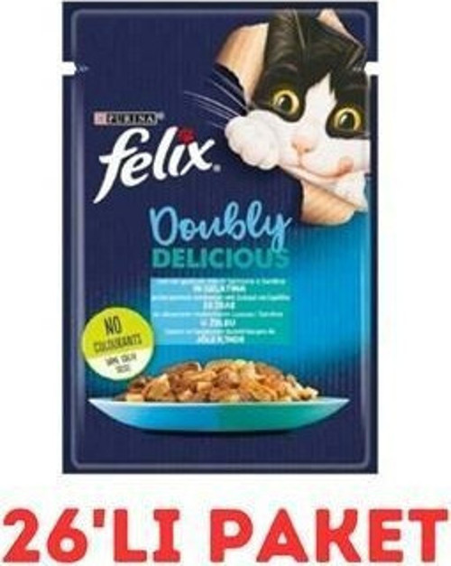 Çifte Lezzet Somon Ve Sardalyalı Yaş Kedi Maması 85 Gr 26'Lı Paket