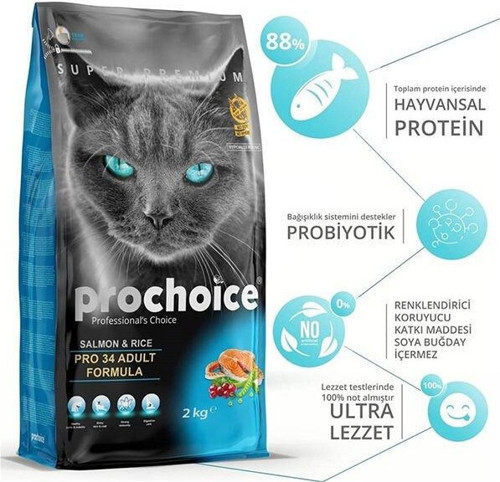 Pro Choice Pro 34 Adult Somonlu Yetişkin Kedi Maması 15 Kg