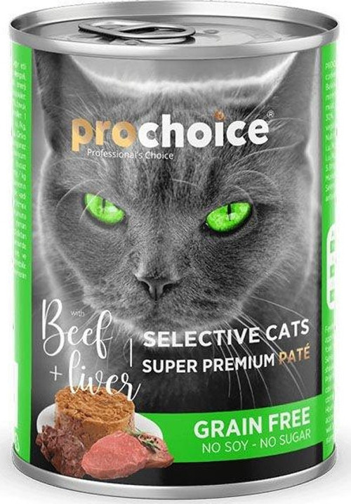 Pro Choice Selective Biftek ve Ciğerli Yetişkin Konserve Kedi Maması 400 Gr