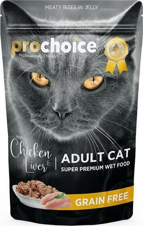 Pro Choice Tahılsız Tavuk ve Ciğerli Yetişkin Konserve Kedi Maması 85 Gr