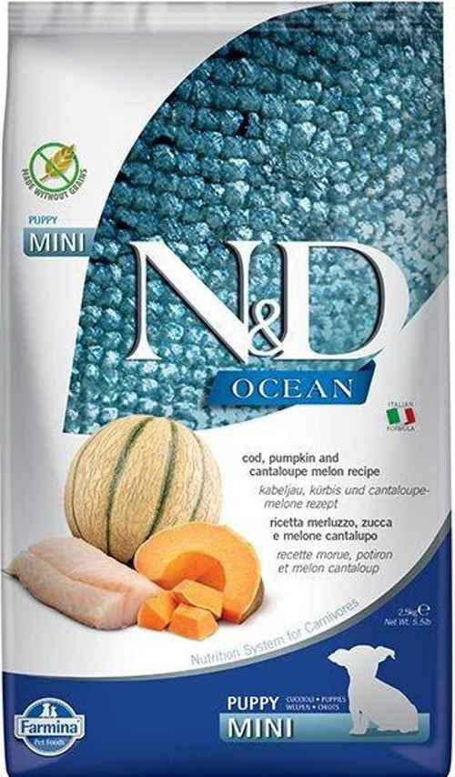 Ocean Morina Balık Balkabağı ve Kavunlu Yavru Köpek Maması 2,5 Kg